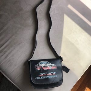 Coach Saddle Bag with Glitter Race Car